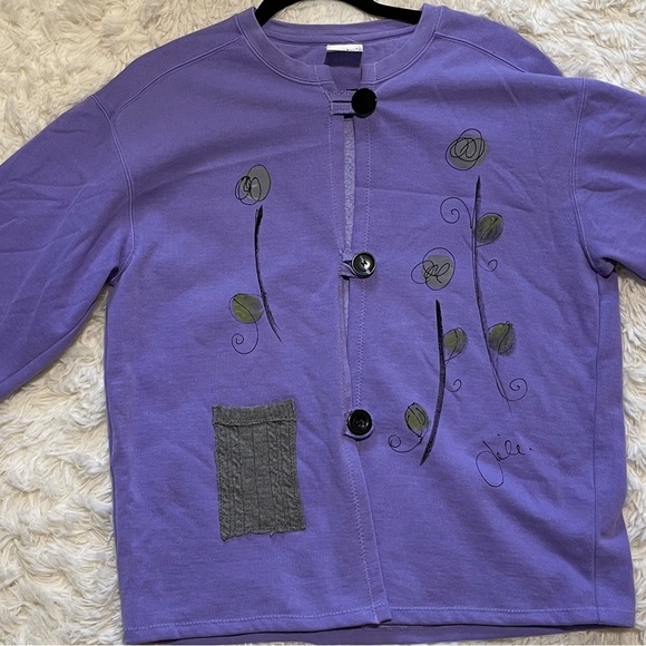 Kunky’s Hand-Painted Wearable Art Sweater Pullover OOAK Unique Statement Medium - Picture 7 of 10